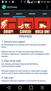 MyShake earthquake early warning system