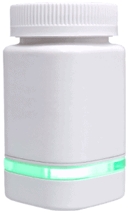 The AdhereTech smart pill bottle.